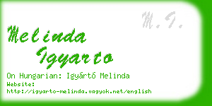 melinda igyarto business card